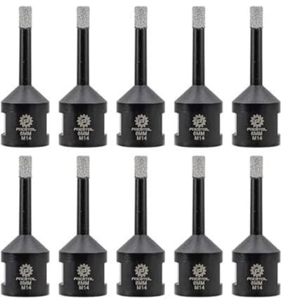 Diamant Tegelboor 6 mm - 10 Stuks voor Porselein, Keramiek, Marmer, Graniet en Tegels - M14 Schroefdraad
