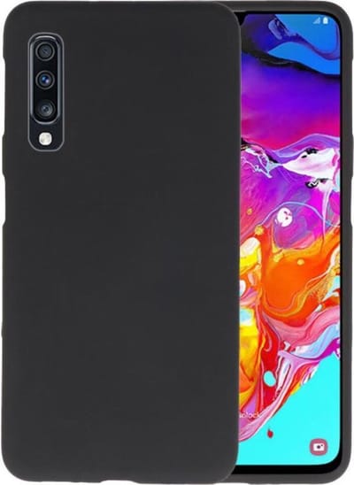 Hoesje Geschikt voor de Samsung Galaxy A70 - Backcover Color Telefoonhoesje - Zwart