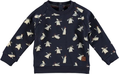 Ducky Beau-Baby Sweater -Blue nights