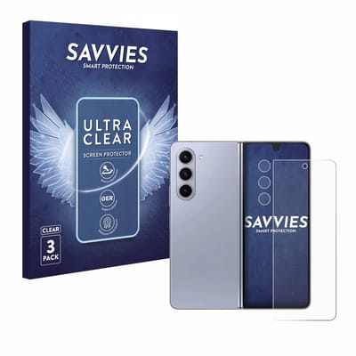 Savvies - Screenprotector voor Samsung Galaxy Z Fold 5 (Voor+Camera) - Folie Beschermfolie transparant 6 Stuks