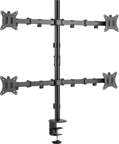 Monitorbeugel 4 beelschermen - monitorarm - tot 32 inch schermen - draaibaar kantelbaar roteerbaar