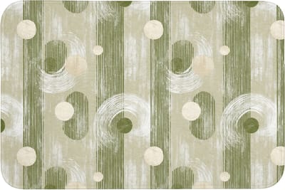Badmat 90x60 cm - Antislip - Artistiek - Modern - Groen - Badmatten voor badkamer - Badkamermat - Douchemat - Badkamer mat