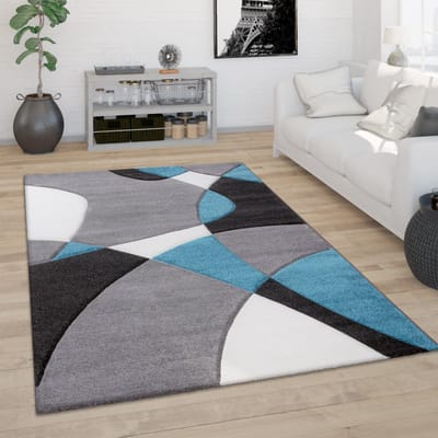 Paco Home Vloerkleed Woonkamer Laagpolig Modern 3D Look Contour Gesneden Abstract Patroon 160x230 cm
