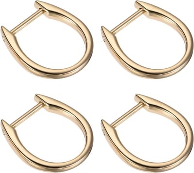 Horseshoe D-Rings 29mm - 4 Stuks Schroefbare U-Vormige Gespen voor Sleutels, Tassen en Leren Ambachten, Lichtgoud