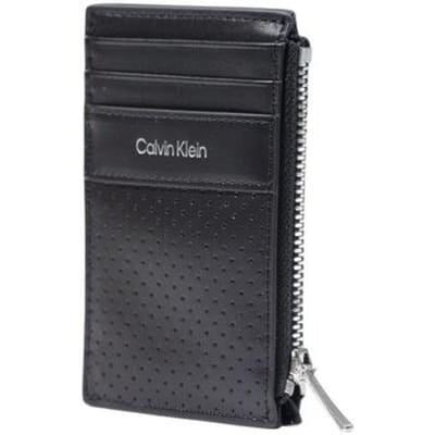 Portemonnee Calvin Klein Jeans PERFORATED N/S ZIP CARDHOLDER LV04D1213G