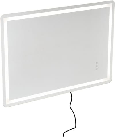 Led Badkamerspiegel ，70 X 100 cm, Wandmodel met voor- en Achtergrondverlichting, Mistvrij, 3 Dimbare Kleurtemperaturen voor Betere Make-Up en Persoonlijke HygiëNe