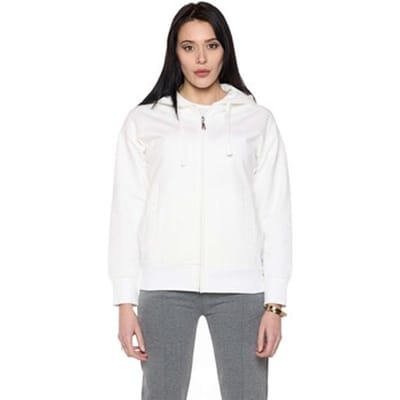 Capuchon sweaters Leone 1947 Woman Hoody Full Zip Pearl