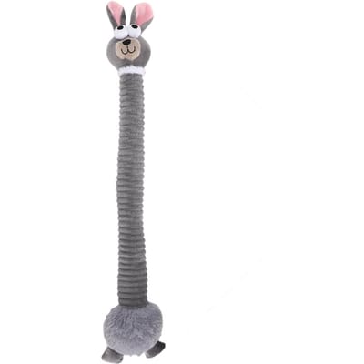 Peluche Durable Bande Longue Forme Animaux Molaire Morsure Nettoyage Dent Sonore Jeu Interactif pour Animaux de Compagnie gray