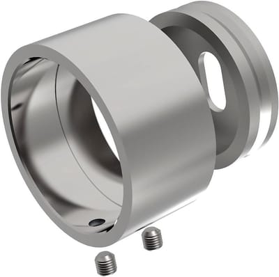 Leuninghouder Set - Wandflens Bevestiging - Trappen Beveiligen - Roestvrij Staal V2A - 424 mm - Zilver