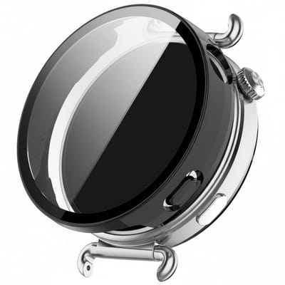 Watch case screenprotector - geschikt voor Huawei Watch GT6 41mm - hoesje - gehard glas - GT 6 41mm - volledige bescherming - zwart