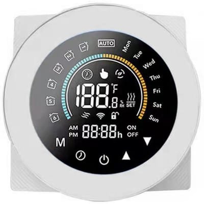 Thermostat intelligent Tuya ZigBee pour le chauffage de l'eau, régulateur de température numérique, grand écran LCD GC Water Gas Boiler blanc