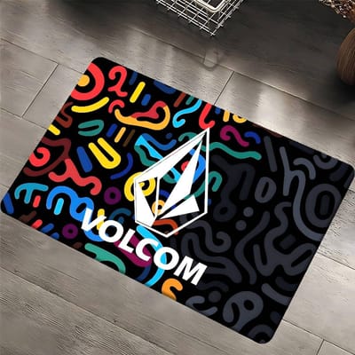 Volcoms Logo Kamer Matten Goedkoper Anti-slip Moderne Woonkamer Balkon Bedrukte Welkomstmat 100x150cm
