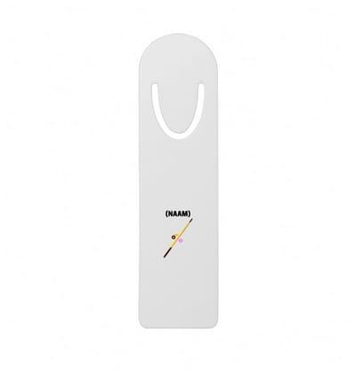 Hacebo® - Biljart met eigen naam metalen boekenlegger - Biljart - Biljarter - Sport Bladwijzer boekenleggers - 12.7 cm x 3.2cm