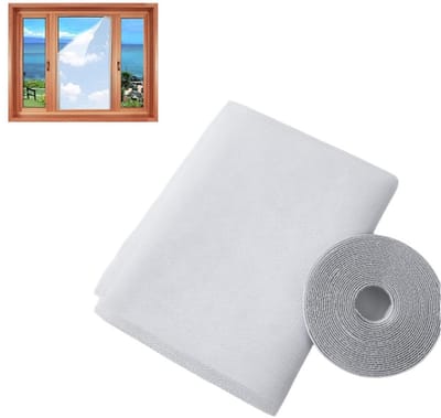 Raamhor (1 stuk) – Insectenwerend gaas – Zelfklevende doe-het-zelf raamhor – Muggenwerend gaas – Ademend & discreet – Geschikt voor diverse soorten ramen – 50x100 cm
