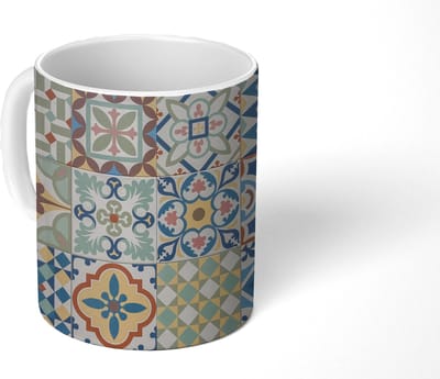 Mok - Koffiemok - Vintage - Bloemen - Design - Figuren - Mokken - 350 ML - Beker - Koffiemokken - Theemok