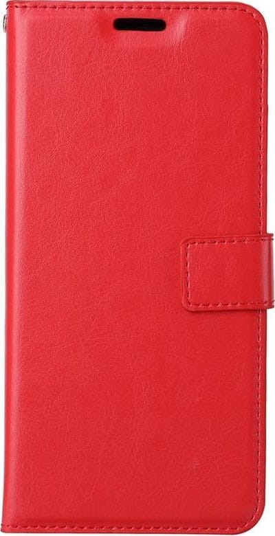 LuxeBass Telefoon Wallet Bookcase voor Samsung Galaxy A22 5G - Portemonnee telefoonhoesje voor Bankpassen ? Hoesje voor Samsung Galaxy A22 5G - Kunstleer - Siliconen Houder - Magnetische sluiten- Rood - bookcase - boekhoesje - book case - boek hoesje
