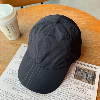 Casquette de baseball d'été pour homme, fine, à séchage rapide, en maille respirante, pour l'extérieur, course à pied, team building, protection solaire, casquette de baseball femme Adjustable black