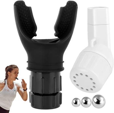 Unyqoos® Set van 2 draagbare ademtrainers met verstelbare weerstand en ballen