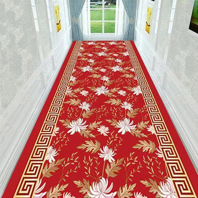 Retro Luxe Grijs Lang Tapijt Huisdecoratie Hotel Gang Entree Deurmat Trapmat Aanpasbaar Antislip Tapijt Customized size