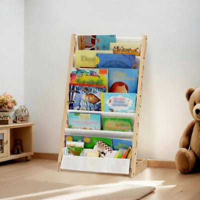 SNJY® Kinderboekenkast - Boekenkast Kind - Boekenrek Kind - Boekenrek Kinderkamer - 6 Vakken - 30D x 42,5B x 76H cm - Natuurlijk