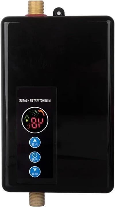 Elektrische Boiler - Doorstromer Tankless Boiler - Snel Warm Water - Wandmontage Compact - 5500W - Zwart