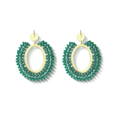 Jasmine Oorbellen - Groen | Kraaltjes | Fashion Favorite