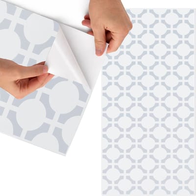 Tulup Meubelfolie - Regelmatig patroon Decoratiefolie Zelfklevend - 75x150 cm - Wit Meubelfolie - Meubel Wrap Folie - Minimalist Meubelfolie - Plakfolie Meubels - Keuken decoratie - Achtergronden en patronen