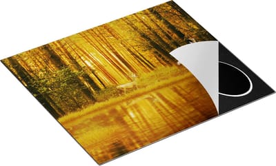 Chefcare Inductie Beschermer Twee Herten in het Bos bij het Water - 60x50 cm - Afdekplaat Inductie - Kookplaat Beschermer - Inductie Mat
