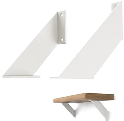 Witte Wandplankhouders voor Planken - 15 cm, 2 Stuks - Duurzaam en Flexibel