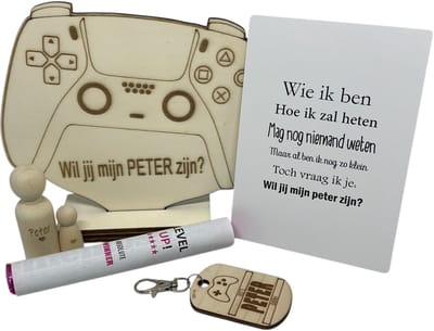 Geschenkbox wil jij mijn PETER zijn? | roze | CONTROLLER | liefste peter | peter vragen | meter worden | peetoom vragen | peetoom worden | cadeau | geschenkdoos | giftbox