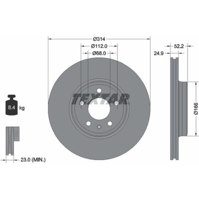 Remschijf TEXTAR 92159903