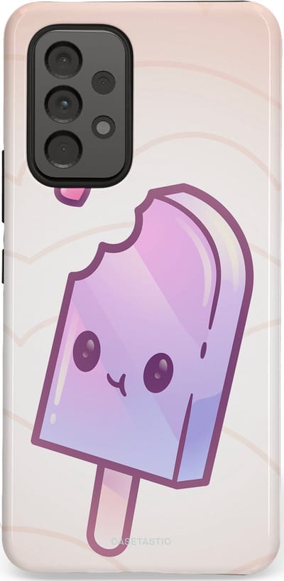 Casetastic Hoesje Geschikt voor Samsung A53 - Stijlvolle Beschermende Duo-layer Case - Zacht Paars IJs