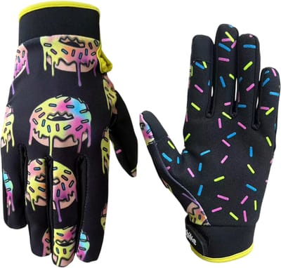Fietshandschoenen 1 paar – Sporthandschoenen, Ademende Handschoenen voor Fiets, Motor en Cross, Geschikt voor Lente, Zomer en Herfst, Comfortabele Fiets Handschoenen - Zwart - Maat S