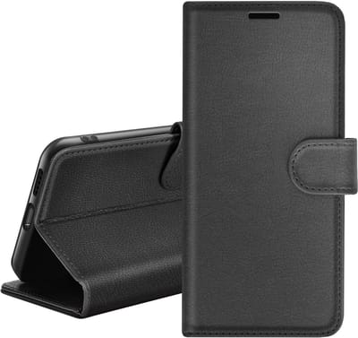 Zanae, Hoesje geschikt voor Alcatel 1B 2020 - Wallet Case & Magneetsluiting, Zwart