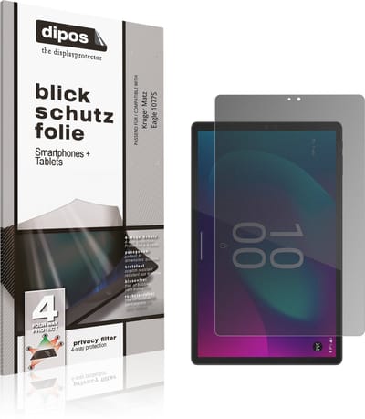 dipos – Matte Privacy Screenprotector geschikt voor Kruger Matz Eagle 1077S | Anti-Spy Beschermfolie