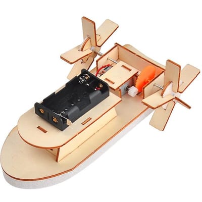 Doe-het-zelf Handgemaakt Schip Technologie Kleine Maker Materiaal Cadeau Speelgoed Wetenschappelijk Experiment Set Assemblagemateriaal Pakket Speelgoed Verjaardagscadeaus beige