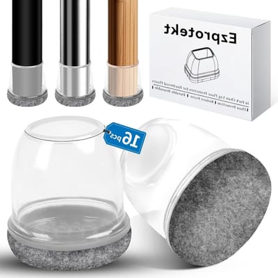 Verbeterde stoelpoten bescherming, zachte thermoplastische elastomeer caps, 16 stuks, voorkomen krassen en verminderen geluid voor meubels