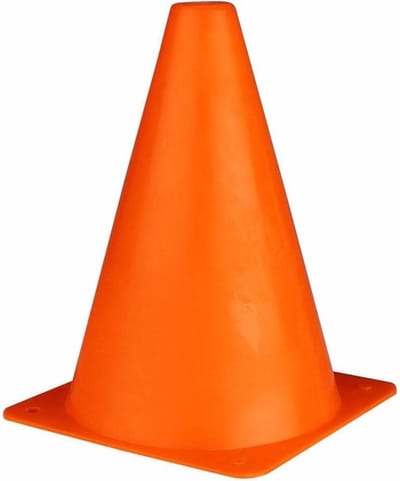 Pionnen - 36x stuks - oranje - 17 cm - plastic - pionnetjes - sport/voetbal training - Sport - Veldsporten - Training kegel - slalom