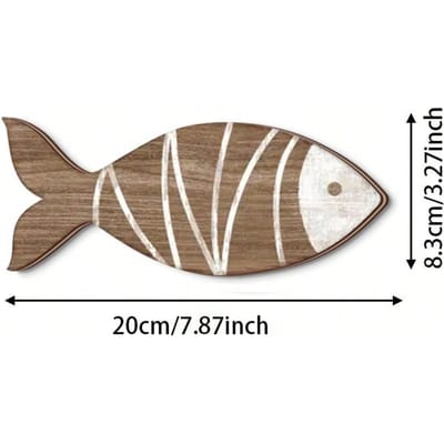 Houten Vis Wanddecoratie Strand Nautisch Kustthema Vis Wandsculptuur Hout Vissengroep Wandkunst Meerhuis Oceaan Decor Vintage Ornamenten A