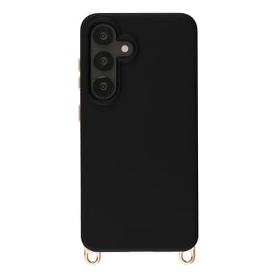 Selencia Hoesje - Geschikt voor Samsung Galaxy A35 / A55 (5G) - Rivièra Backcover met Magnetische Ring met afneembare haakjes - Velvet Black