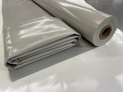 Robuust PVC Vrachtwagenzeil 600 g/m² Breedte 3,20m Afdekzeil Scheurvast Lichtgrijs