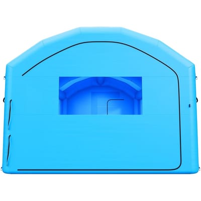 Opblaasbare Verfspuitcabine, 7 x 4 x 2,75 m, Draagbare Spuitcabine met 550W+750W Ventilatoren en Groot Filterkatoen, Gebogen Dak Opblaasbare SchilderTent voor