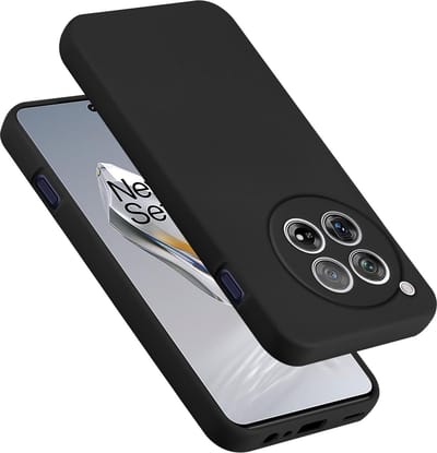 Cadorabo Hoesje geschikt voor OnePlus 12 in LIQUID ZWART - Beschermhoes gemaakt van flexibel TPU silicone Case Cover
