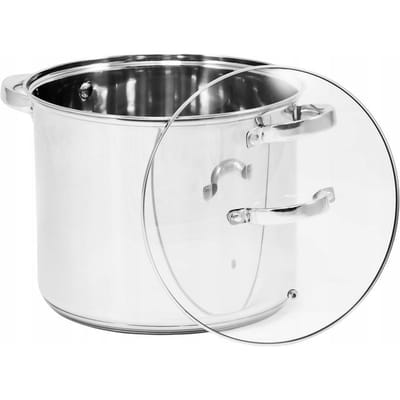 RVS Kookpan 8L Hoge Pot 24cm Inductie Gas Geschikt