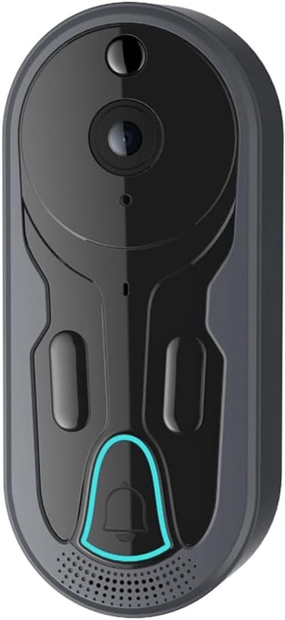 Video Intercom Monitor - Slimme Deurbel Camera - Veilige Toegang - 1080P HD Nachtzicht - 166 Graden Kijkhoek - Zwart