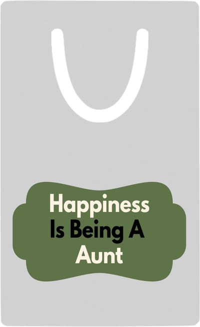 Hacebo® - happiness is being a aunt metalen boekenlegger - Tante - de liefste tante - verjaardag - cadeautje voor tante - tante artikelen - kado - geschenk Bladwijzer boekenleggers - 7.6 cm x 5cm