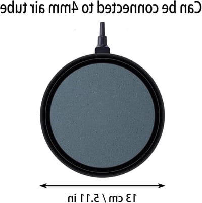 Luchtsteen voor Vijvers en Aquaria, Grote Luchtsteen Schijf, Geschikt voor 4mm Slang, Ideaal voor Beluchting en Waterkwaliteit (13cm Diameter)