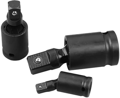 JHUBERS - wiebelcontactadapters - universele scharnier - draaibare socket set - 3 stuks - geschikt voor 1/4 3/8 1/2 - veelzijdig en praktisch