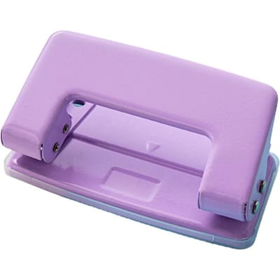 Mini perforatrice à double trou couleur macaron, perforatrice manuelle pour classeur de bureau, ronde de 6 mm violet