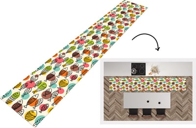 Keukenloper - Loper keuken - Stippen - Vis - Regenboog - 300x50 cm - Keukenloper vinyl